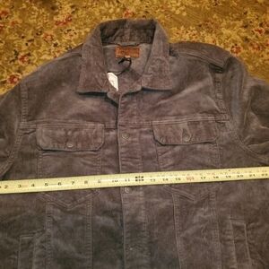 Jeremiah Dark Olive Green Corduroy Trucker Jacket